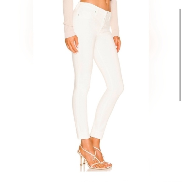 Hudson Nico Midrise Super Skinny Ankle Jean in White - Picture 1 of 11